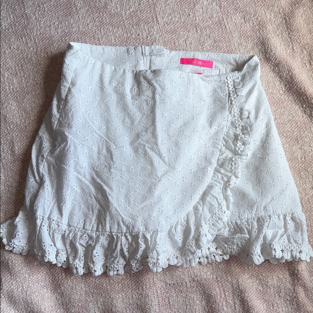 Lilly Pulitzer White Eyelet Mini Skirt